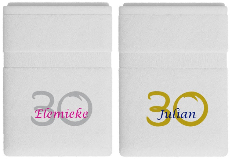 30 jaar cadeau met naam en leeftijd