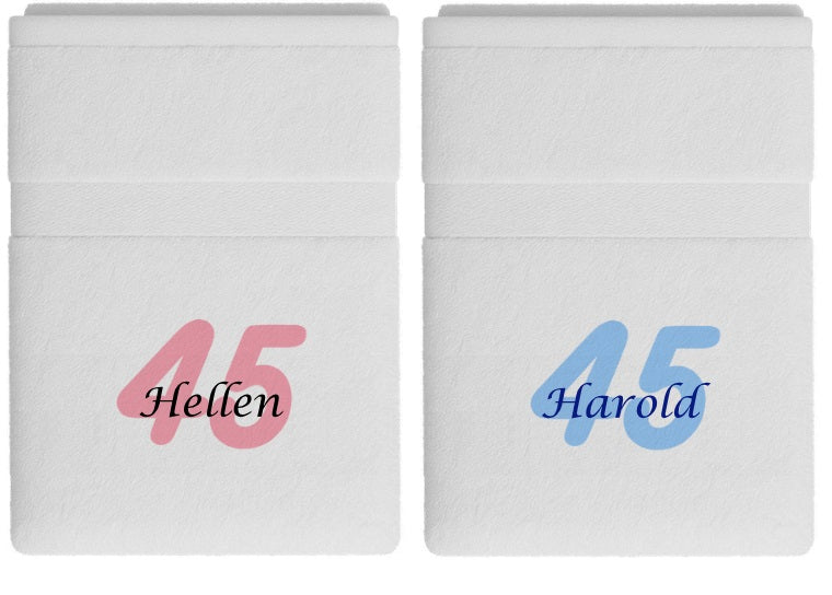 45 jaar cadeau met naam en leeftijd