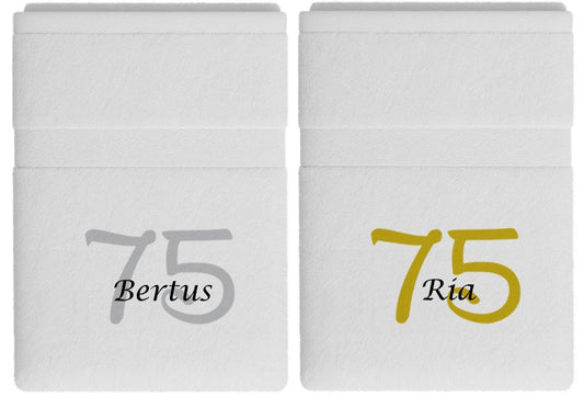 75 jaar cadeau met naam en leeftijd