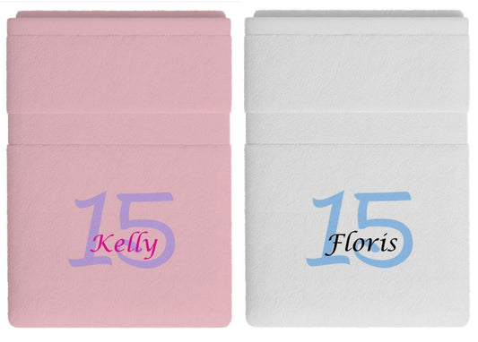 15 jaar cadeau met naam en leeftijd