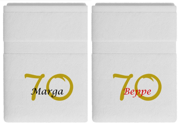 70 jaar cadeau met naam en leeftijd