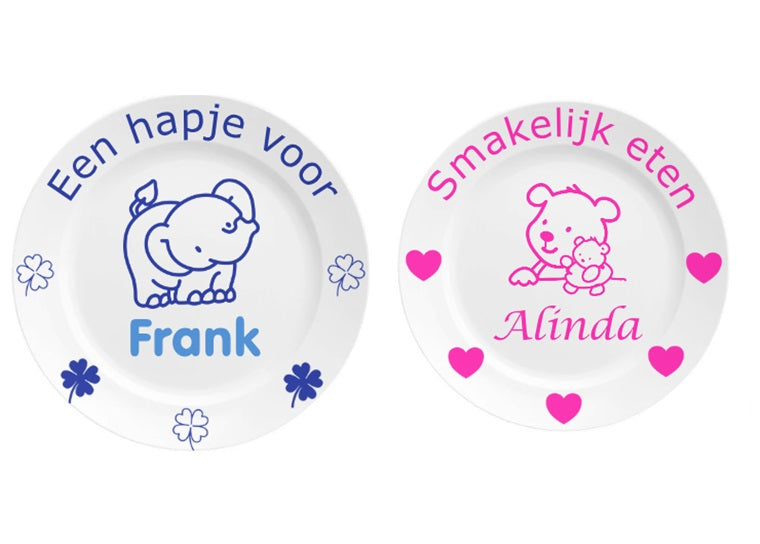 Kinderbordje met Naam en Afbeelding