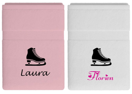 Schaats handdoek met naam