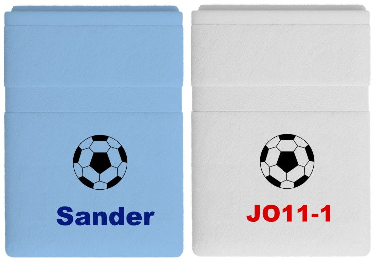 Voetbal handdoek met naam