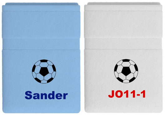 Voetbal handdoek met naam
