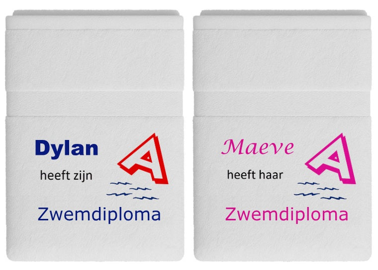 Zwemdiploma A cadeau met Naam