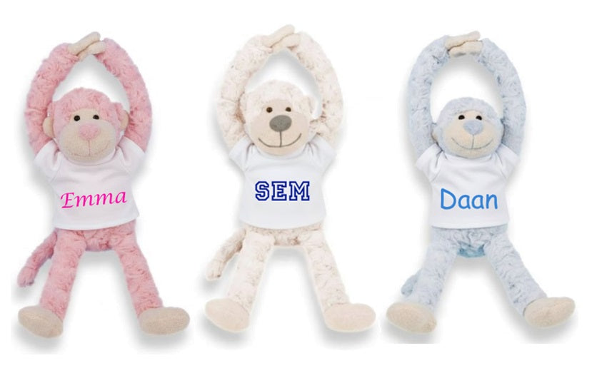 Slingeraapje met naam