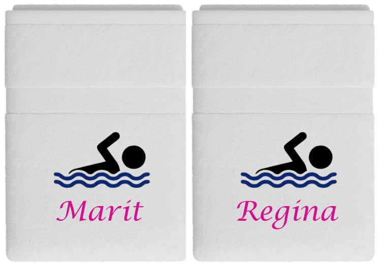 Zwem handdoek met naam