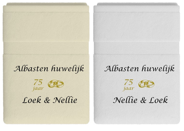 Albasten huwelijk cadeau | 75 jaar getrouwd