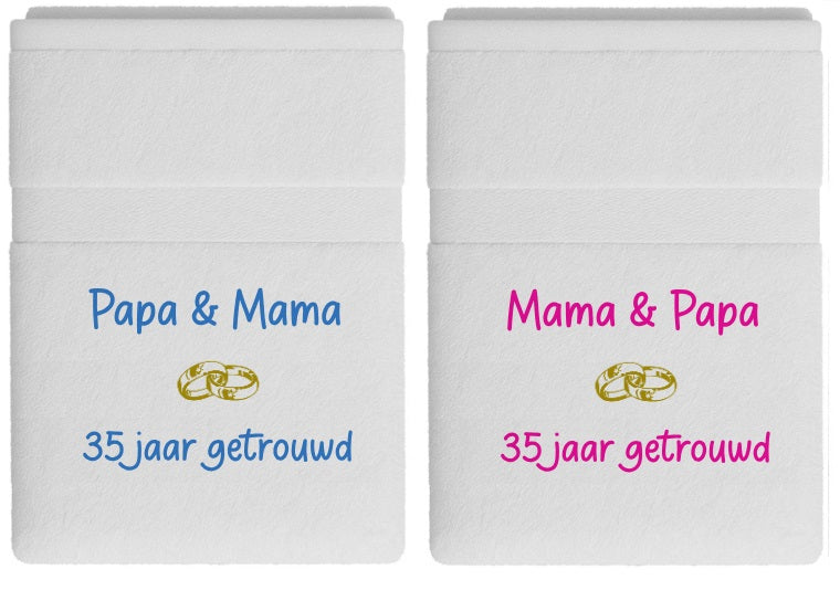 Papa en Mama .. jaar getrouwd – trouwdag cadeau ouders