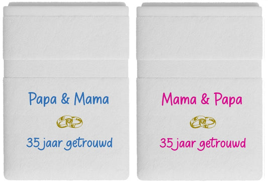 Papa en Mama .. jaar getrouwd – trouwdag cadeau ouders