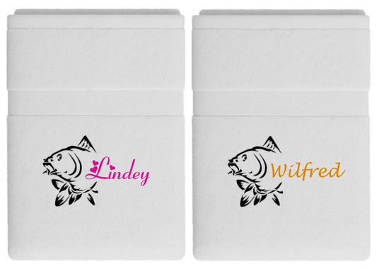 Karper vissen handdoek met naam