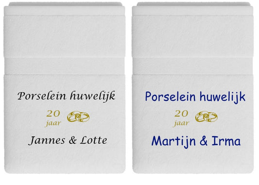 Porselein huwelijk cadeau | 20 jaar getrouwd