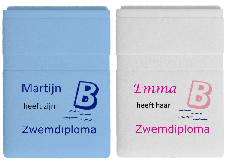 Zwemdiploma B cadeau met Naam