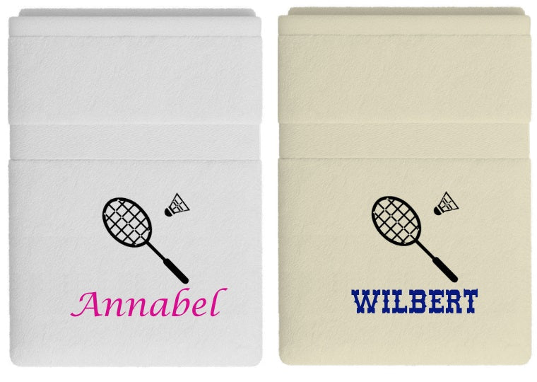 Badminton handdoek met naam