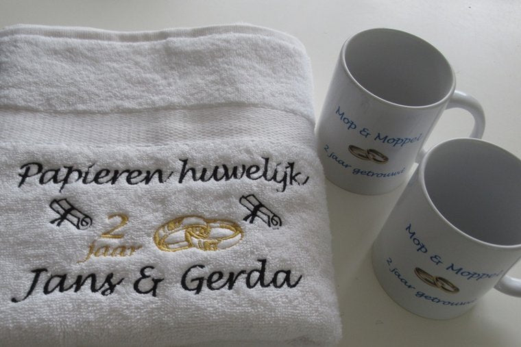 Papieren huwelijk cadeau | 2 jaar getrouwd