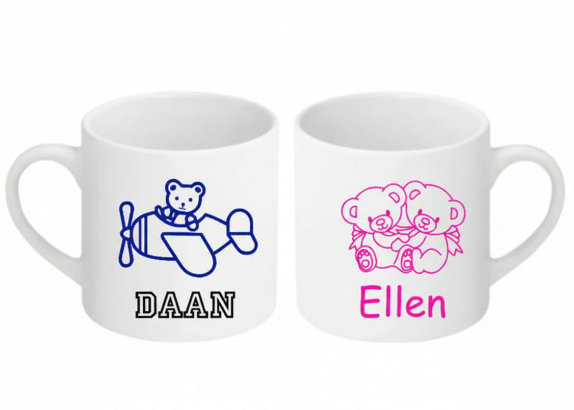 Kindermok met naam en afbeelding