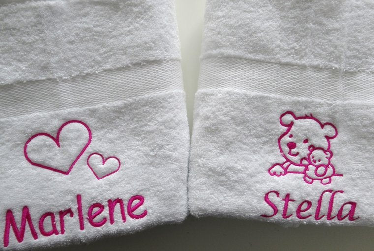 Handdoek met naam en afbeelding