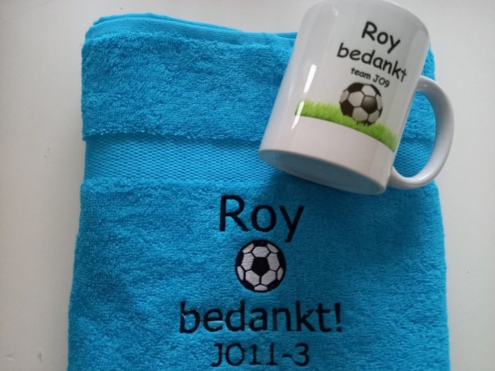 Trainer bedankt cadeau