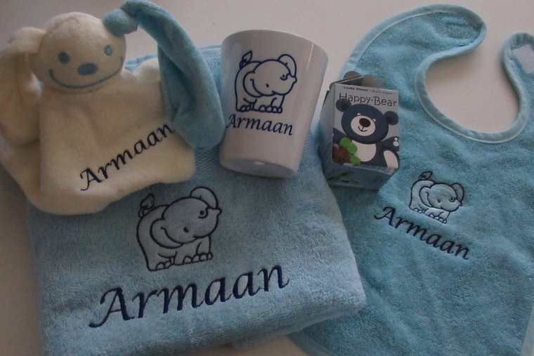 Handdoek met naam en afbeelding