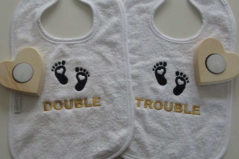 Slabber met naam en afbeelding