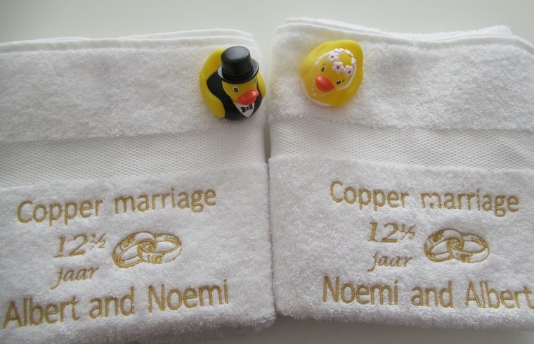 Bruidspaar badeendjes