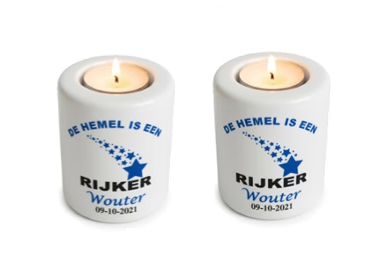 Herdenkingskaarsje met naam
