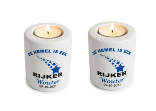 Herdenkingskaarsje met naam