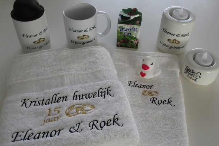 Kristallen huwelijk cadeau | 15 jaar getrouwd