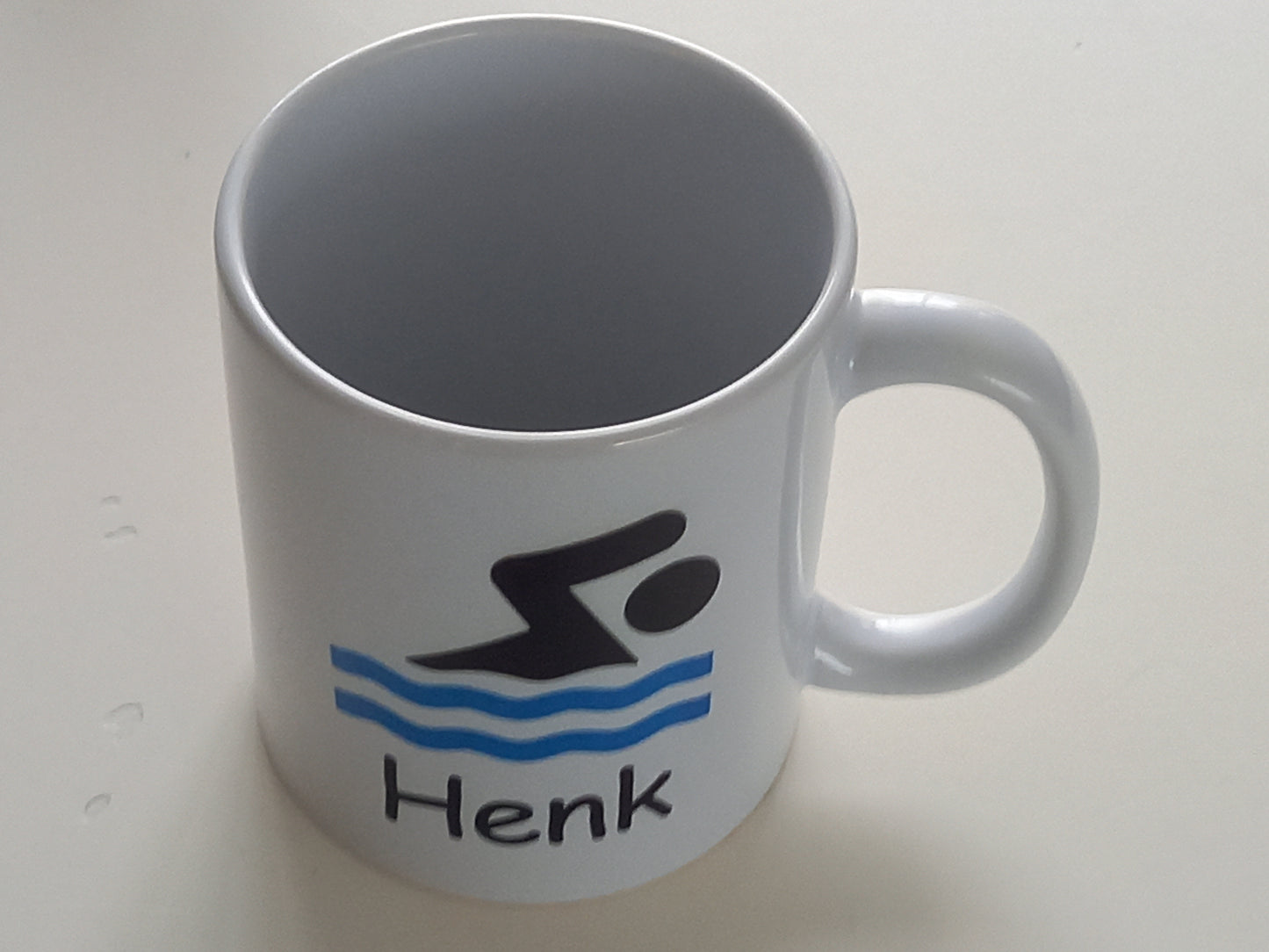 Koffiemok met Naam en Sport Symbool