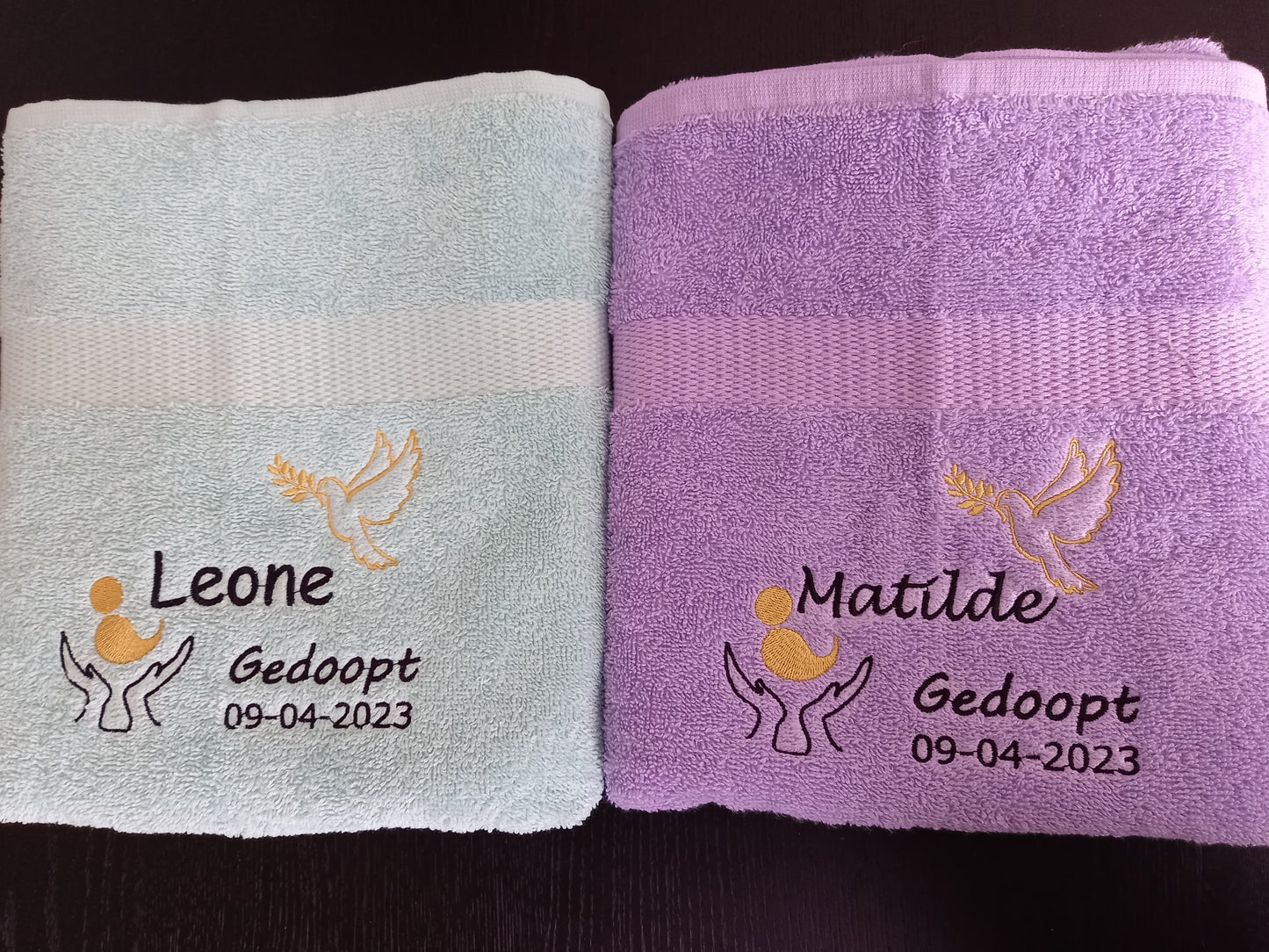 Doopcadeau Handdoek met Naam en Doopdatum