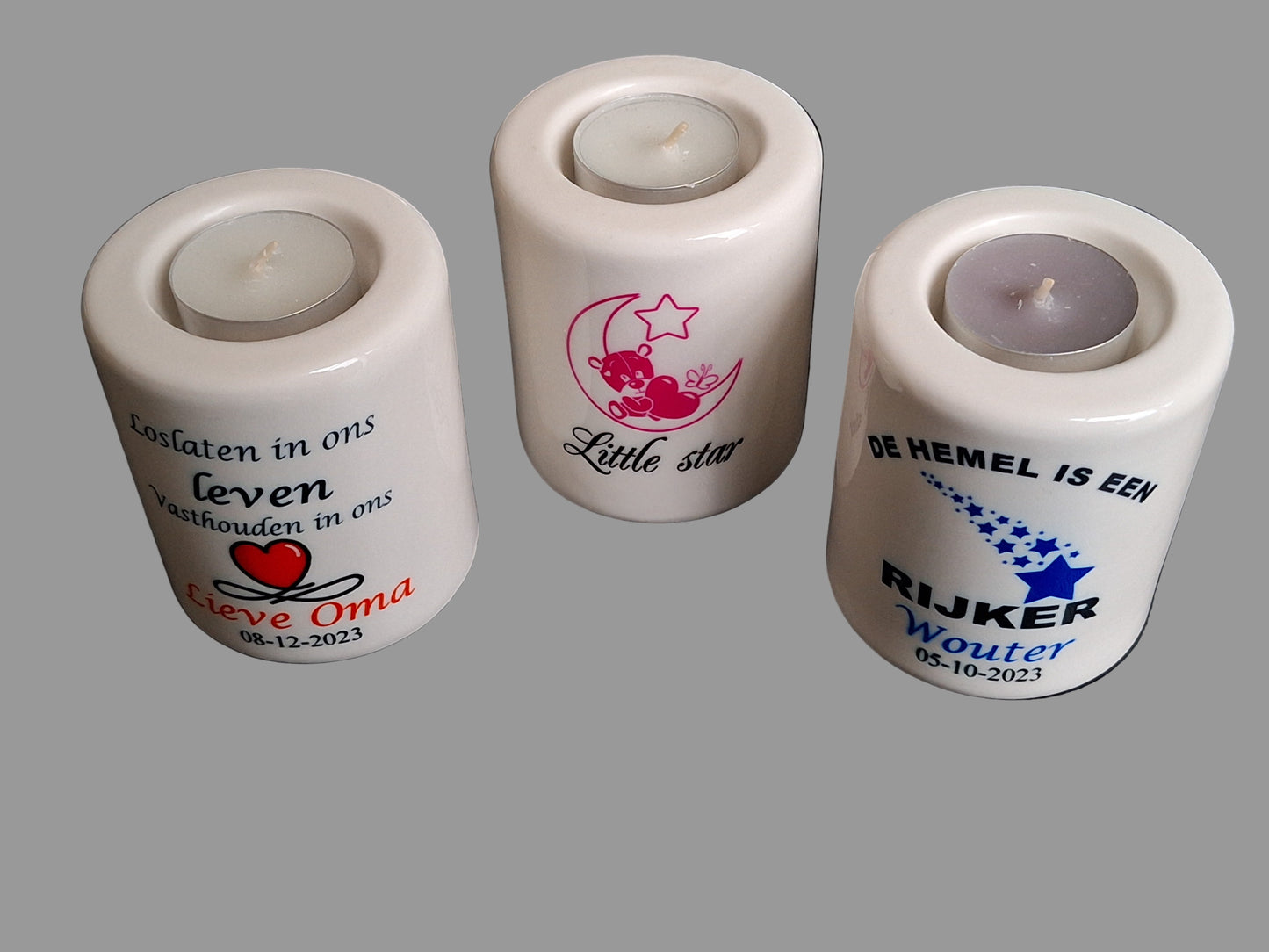 Herdenkingskaarsje met naam