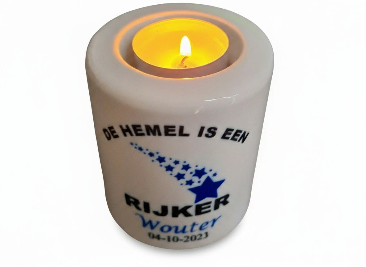 Herdenkingskaarsje met naam