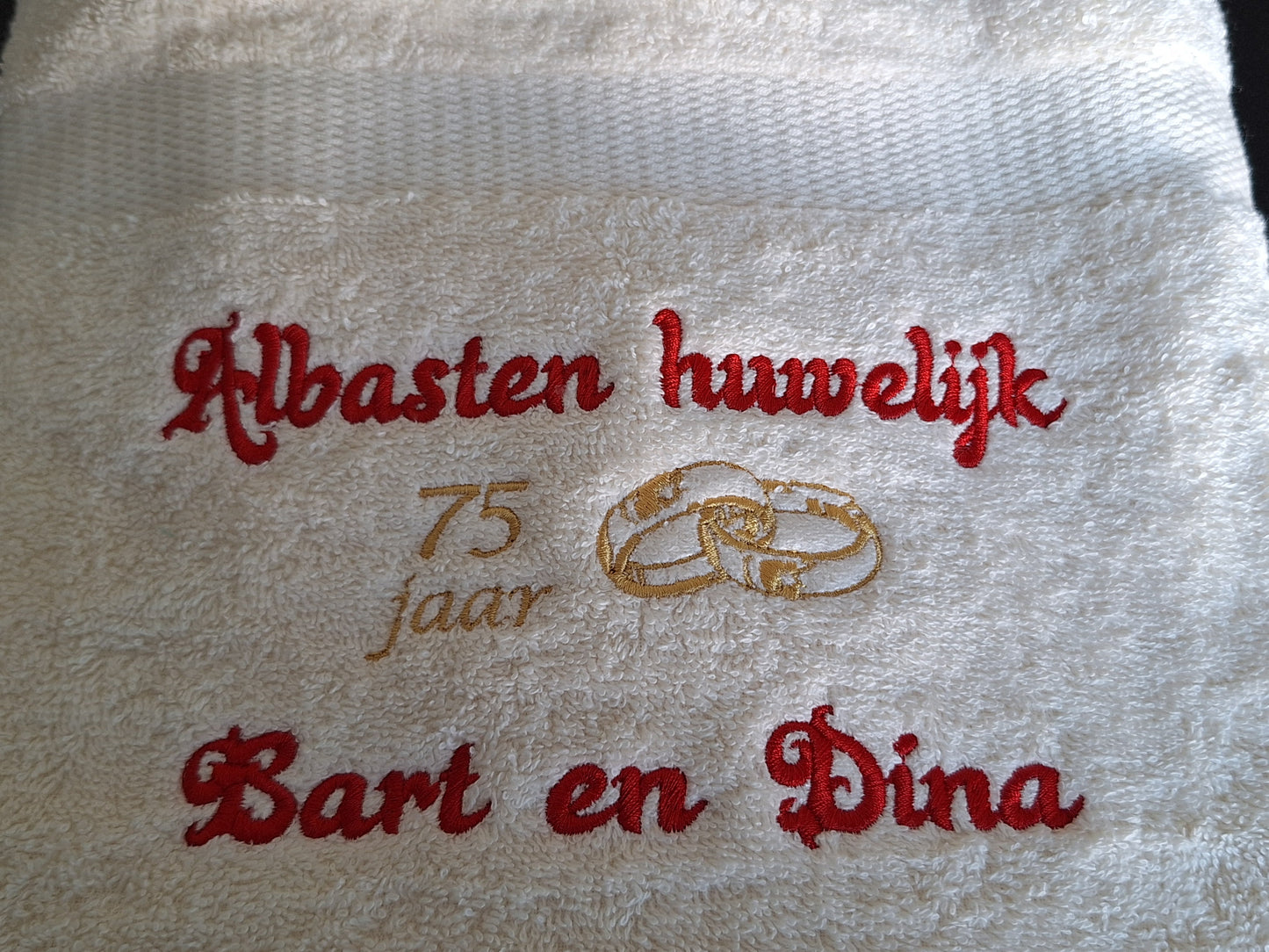 Albasten huwelijk cadeau | 75 jaar getrouwd