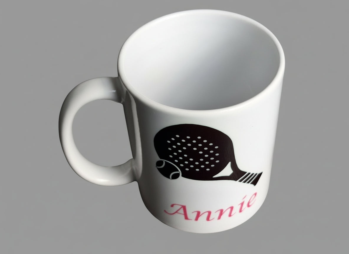 Koffiemok met Naam en Sport Symbool