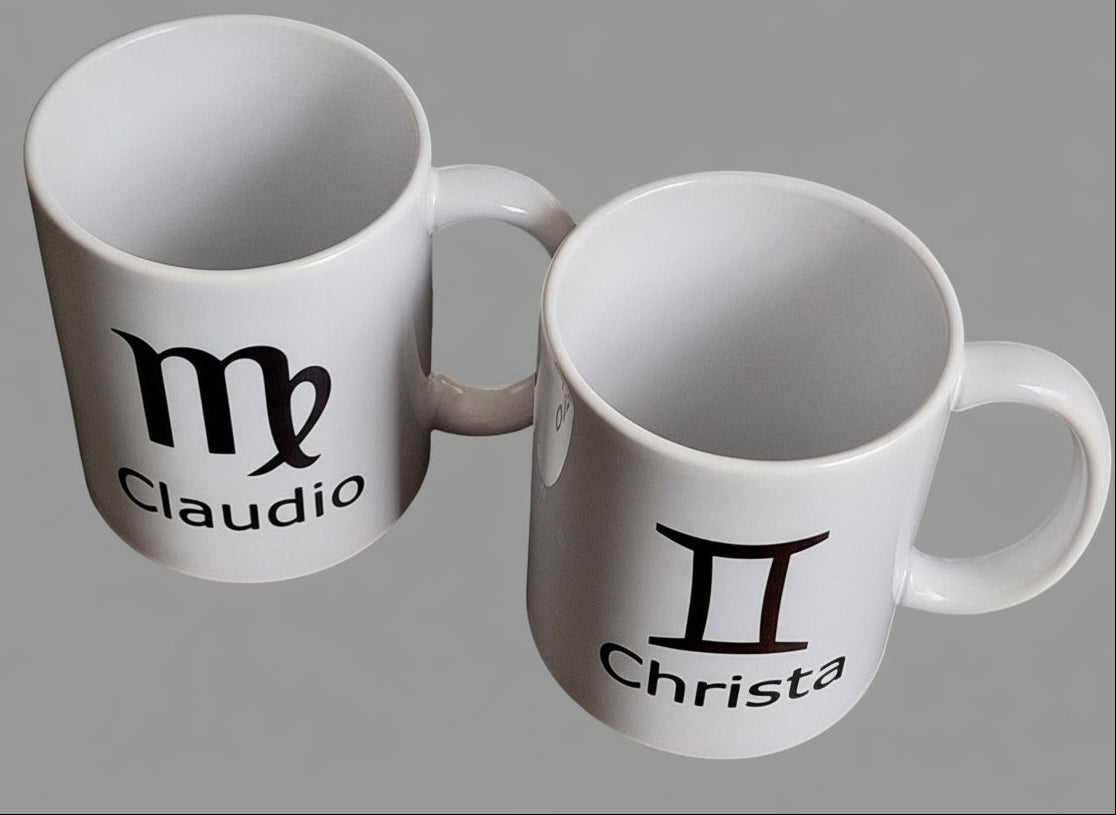 Koffiemok met Naam en Sterrenbeeld