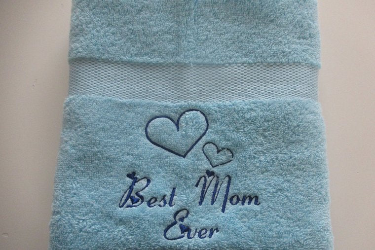 Badlaken met naam en afbeelding