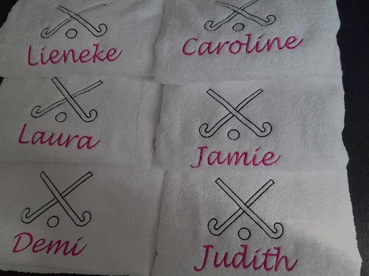 Hockey handdoek met naam