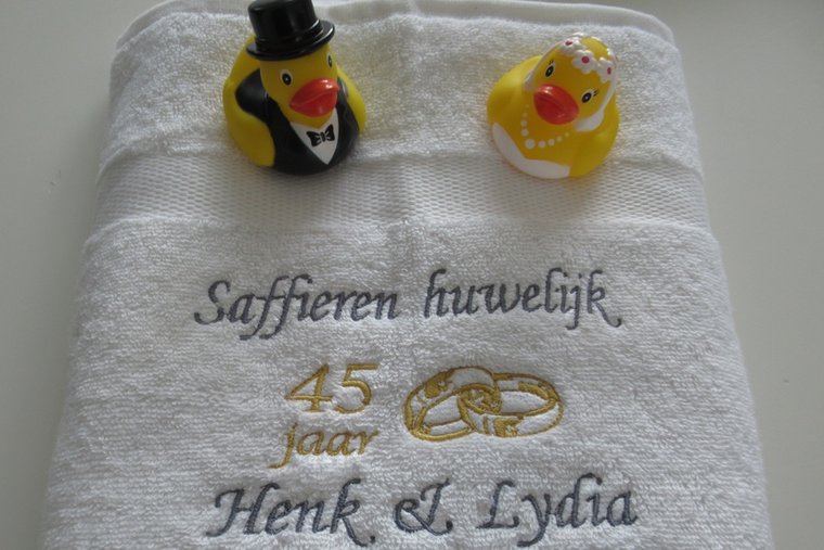 Bruidspaar badeendjes