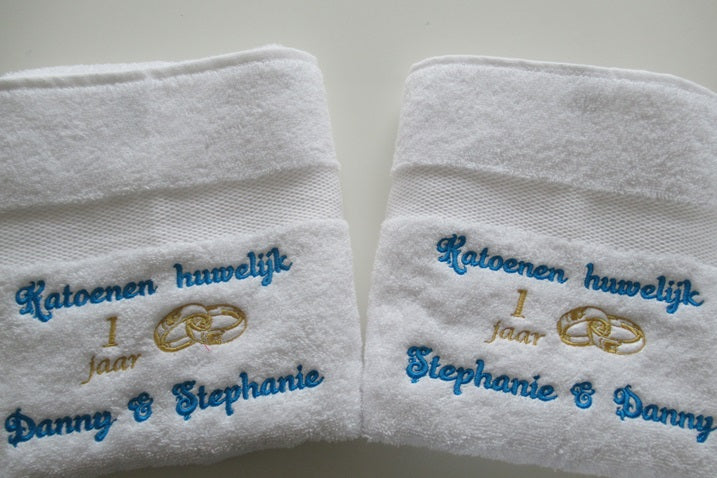 Katoenen huwelijk cadeau | 1 jaar getrouwd