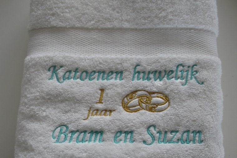 Katoenen huwelijk cadeau | 1 jaar getrouwd
