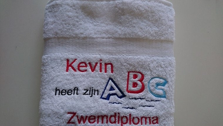 Zwemdiploma ABC cadeau met Naam