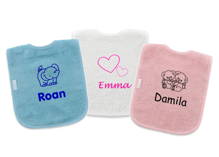 Slabber met naam en afbeelding