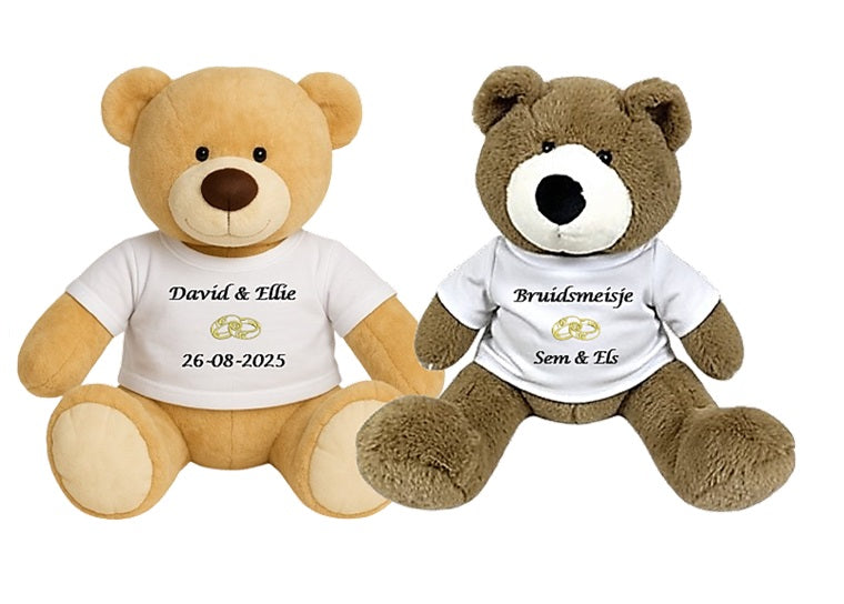 Huwelijksknuffel met Namen & Trouwringen