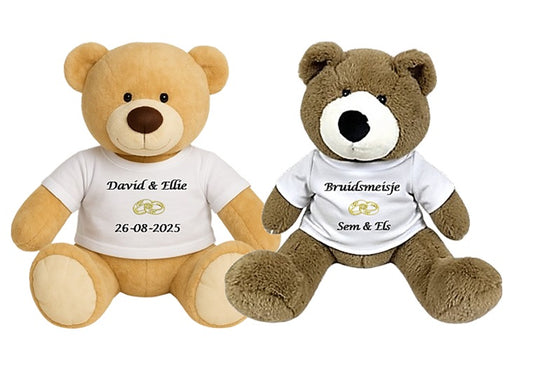 Huwelijksknuffel met Namen & Trouwringen