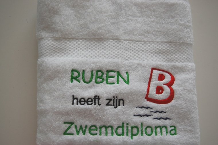 Zwemdiploma B cadeau met Naam