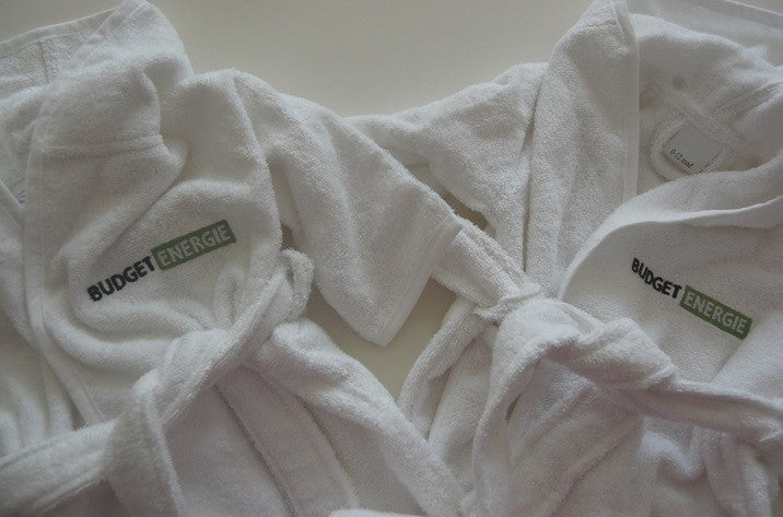 Badjas met naam en logo