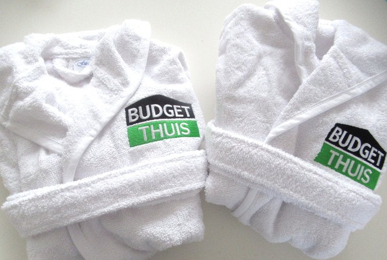 Badjas met naam en logo