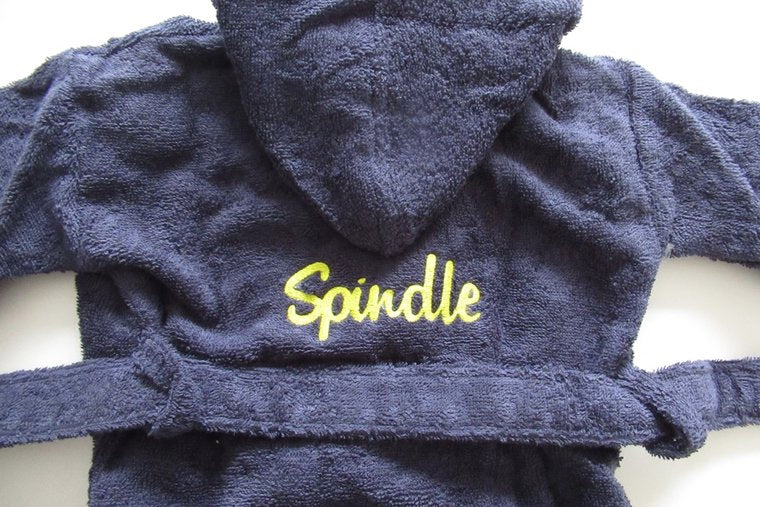 Badjas met naam en logo