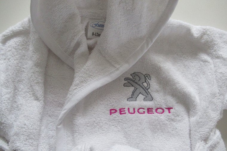 Badjas met naam en logo